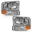 Picture of ANZO 2000-2004 Ford Excursion Crystal Headlight w- Corner Light Chrome Amber w-o Bulb
