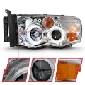 Picture of ANZO 2002-2005 Dodge Ram 1500 Projector Headlights w- Halo Chrome Clear Amber
