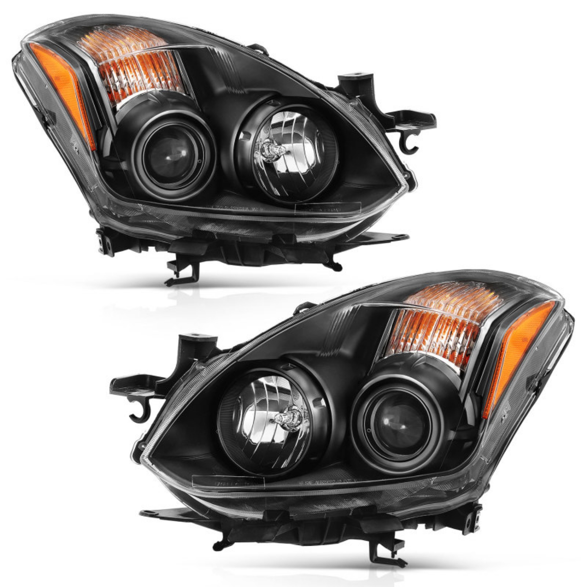 Picture of ANZO 2010-2013 Nissan Altima Projector Headlight Black Halogen Type