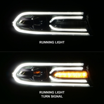 Picture of ANZO 2015-2018 Dodge Charger Projector Headlights Plank Style Black