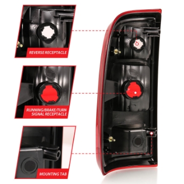 Picture of ANZO 2008-2016 Ford F-250 Taillight Red-Clear Lens OE Replacement