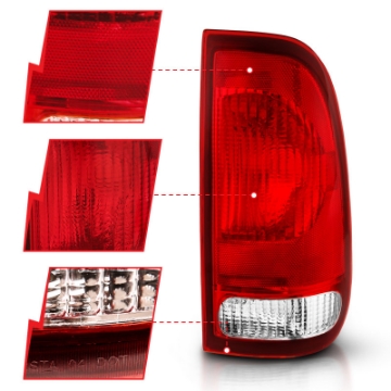 Picture of ANZO 1997-2003 Ford F-150 Taillight Red-Clear Lens OE Replacement