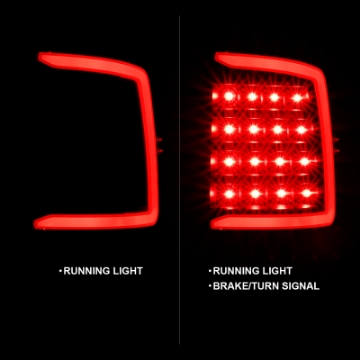 Picture of ANZO 2009-2018 Dodge Ram 1500 LED Taillight Plank Style Black w-Clear Lens