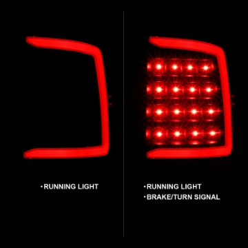 Picture of ANZO 2009-2018 Dodge Ram 1500 LED Taillight Plank Style Black w-Smoke Lens