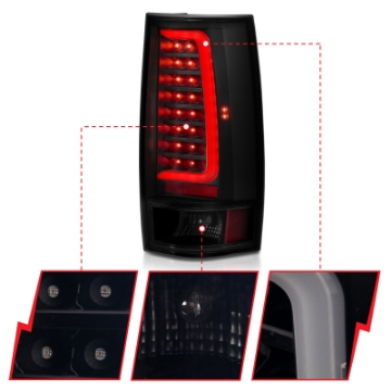 Picture of ANZO 2007-2014 Chevy Tahoe LED Taillight Plank Style Black w-Smoke Lens