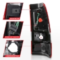 Picture of ANZO 1999-2002 Chevy Silverado 1500 LED Taillights Plank Style Black w-Clear Lens
