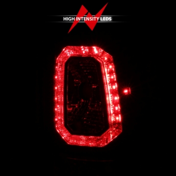 Picture of ANZO 1999-2002 Chevy Silverado 1500 LED Taillights Plank Style Chrome With Red-Clear Lens