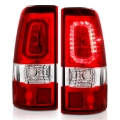 Picture of ANZO 2003-2006 Chevy Silverado 1500 LED Taillights Plank Style Chrome With Red-Clear Lens