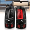 Picture of ANZO 1999-2002 Chevy Silverado 1500 LED Taillights Plank Style Black w-Clear Lens