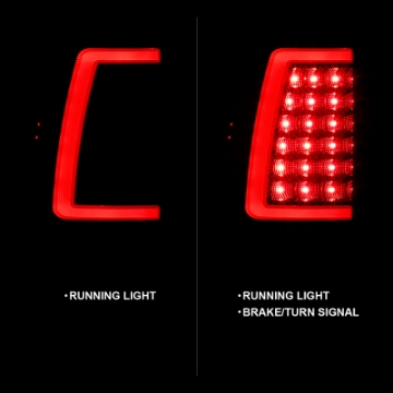 Picture of ANZO 1999-2002 Chevy Silverado 1500 LED Taillights Plank Style Black w-Smoke Lens