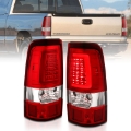 Picture of ANZO 2003-2006 Chevy Silverado 1500 LED Taillights Plank Style Chrome With Red-Clear Lens