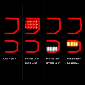 Picture of ANZO 2007-2013 Toyota Tundra LED Taillights Plank Style Black w-Smoke Lens