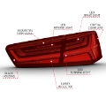 Picture of ANZO 2012-2018 Audi A6 LED Taillight Black Housing Red-Clear Lens 4 pcs Sequential Signal