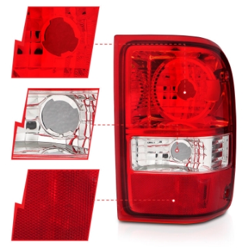 Picture of ANZO 2001-2011 Ford Ranger Taillights w- Red-Clear Lens OE Replacement Pair