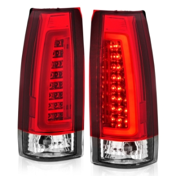 Picture of ANZO 1999-2000 Cadillac Escalade LED Taillights Chrome Housing Red-Clear Lens Pair