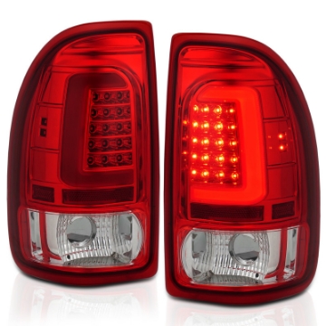 Picture of ANZO 1997-2004 Dodge Dakota LED Taillights Chrome Housing Red Lens Pair