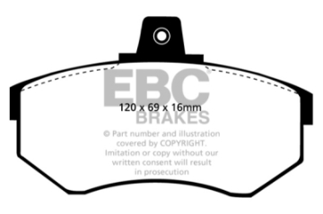 Picture of EBC 84-87 Audi 4000 1-8 Greenstuff Front Brake Pads