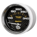 Picture of Autometer Marine Carbon Fiber Electric Oil Temperature Gauge 2-5-8in 140-300 Deg F