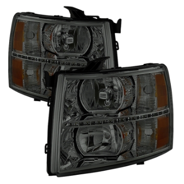 Picture of xTune Chevy Silverado 1500 07-13 2500HD Crystal Headlights LED Design - Smoke HD-JH-CS07-LED-SM