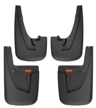 Picture of Husky Liners 19-22 RAM 2500-3500 w-o OEM Fender Flares Custom Front & Rear Mud Guard Set - Black