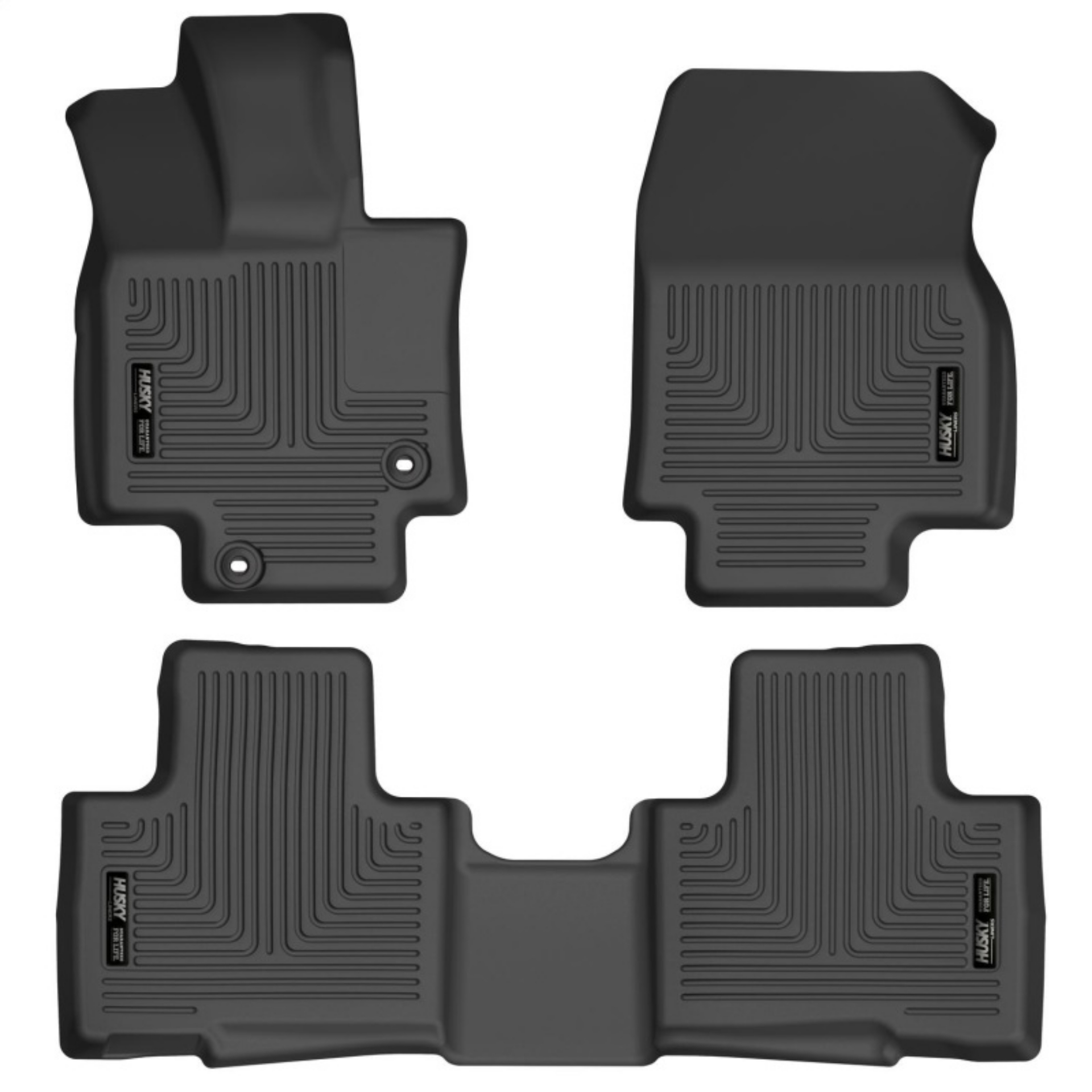 Picture of Husky Liners 20-21 Highlander All - 21 Highlander XSE Weatherbeater Front & 2nd Seat Liners - Black