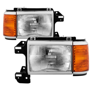 Picture of xTune Ford Bronco F150 F250 F350 F450 1987-1991 OEM Style Headlights - Chrome HD-JH-FB87-OE-C