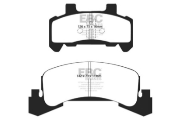 Picture of EBC 85-87 Buick Skyhawk 1-8 Turbo Yellowstuff Front Brake Pads