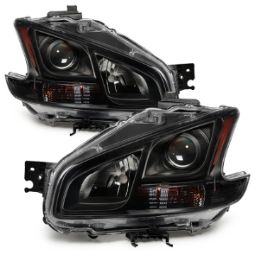 Picture of xTune 09-14 Nissan Maxima Halogen ONLY No HID OEM Style Headlights - Black HD-JH-NM09-AM-BK