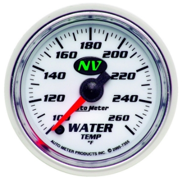 Picture of Autometer NV 2-1-16in 100-260 Deg F Stepper Motor Water Temp Gauge