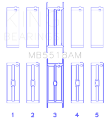 Picture of King Engine Bearings AMC-Jeep 390-401 Crankshaft Main Bearing Set - Undersize 0-10IN