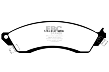 Picture of EBC 85-88 Chevrolet Camaro 3rd Gen 2-8 Performance Package Ultimax2 Front Brake Pads