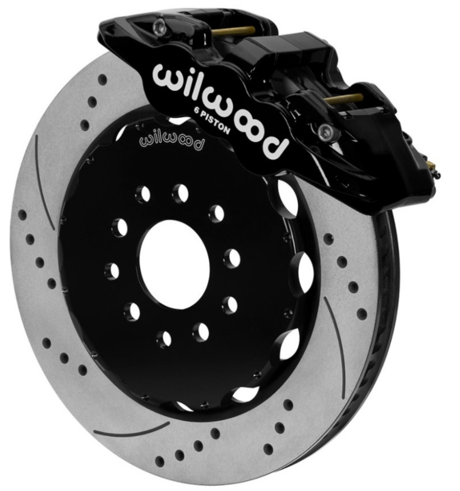 Picture of Wilwood AERO6 Front Big Brake Kit 14-00in Drilled Black Rotor - 97-13 Chevrolet Corvette C5-C6-Z06
