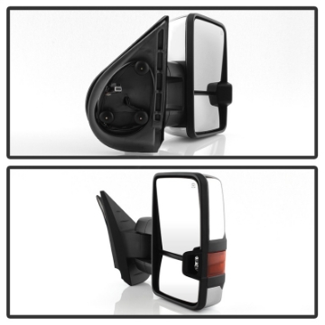 Picture of xTune Chevy Silverado 07-13 Heated Amber LED Signal Mirrors Chrome MIR-CSIL07S-G3C-PWH-AM-SET