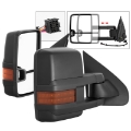 Picture of xTune Chevy Silverado 14-16 Heated Amber LED Signal Telescoping Mirrors MIR-CSIL14S-G2-PWH-AM-SET