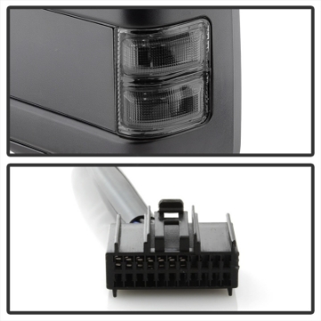 Picture of xTune Ford SuperDuty 08-15 Extendable Heated Mirrors w- LED Signal Smoke MIR-FDSD08S-PW-SM-SET