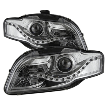 Picture of xTune Audi A4 06-08 Projector Headlights - Halogen Model Only - DRL LED - Chrome PRO-JH-AA406-DRL-C
