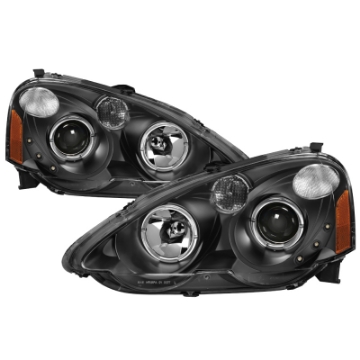Picture of xTune Acura RSX 2002-2004 Halo Projector Headlights - Black PRO-JH-ARSX02-HL-BK