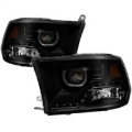 Picture of xTune Dodge Ram 2009-2014 Halo LED Projector Headlights - Black Smoke PRO-JH-DR09-CFB-BSM
