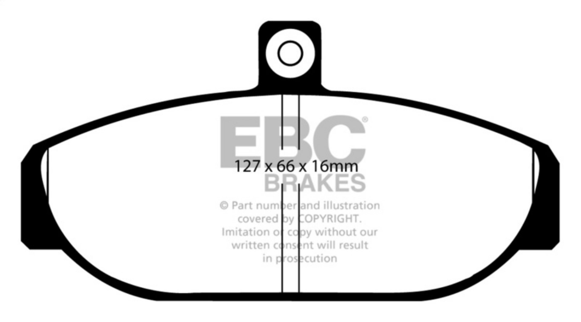 Picture of EBC 85-93 Volvo 740 2-1 Girling Redstuff Front Brake Pads