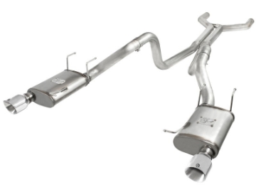Picture of aFe MACHForce XP Cat-Back Exhaust 3in SS w- Polished Tips 11-14 Ford Mustang GT V8 5-0L