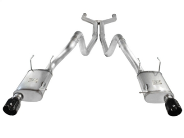 Picture of aFe MACHForce XP Cat-Back Exhaust 3in SS w- Black Tips 11-14 Ford Mustang GT V8 5-0L