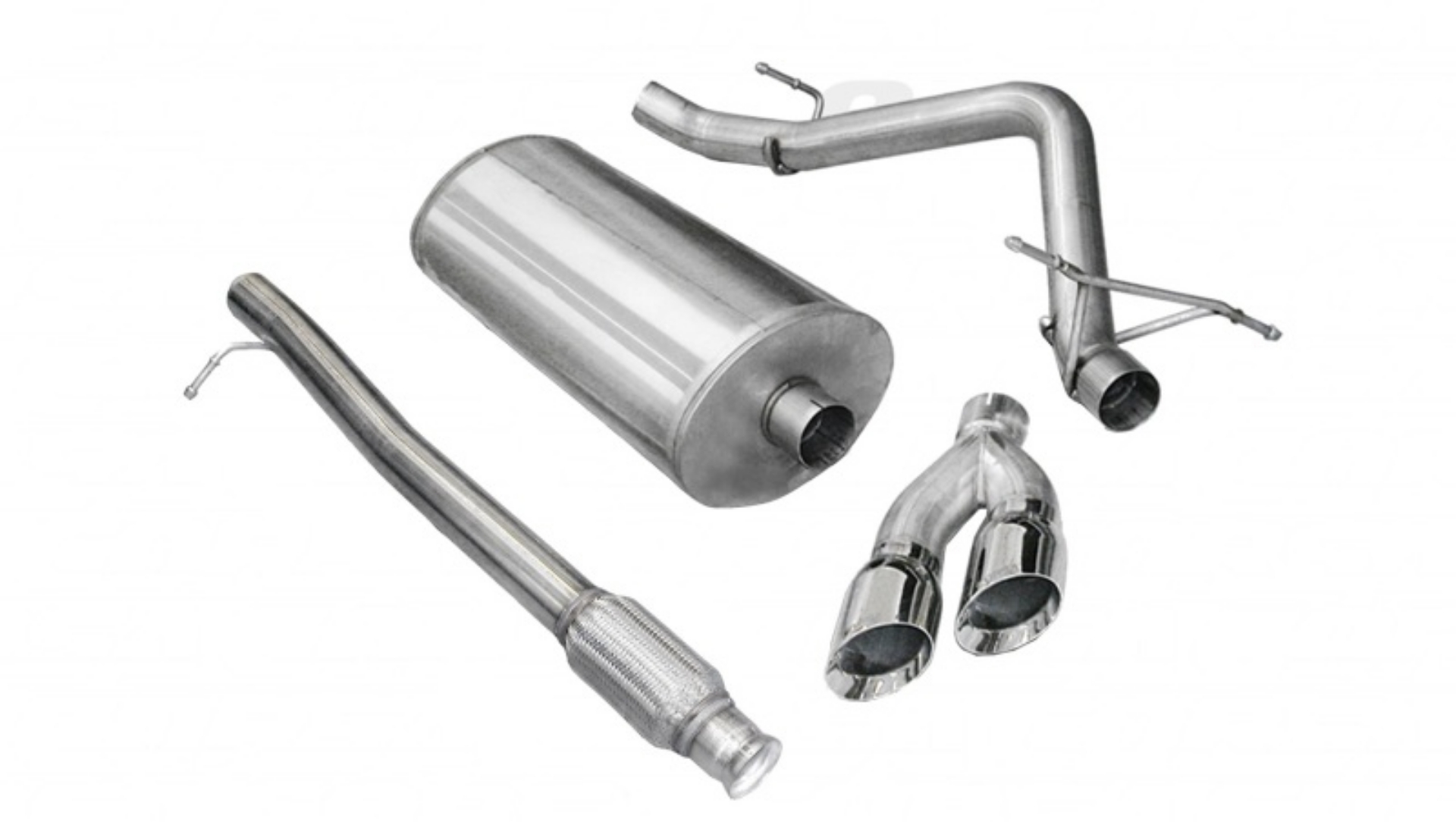 Picture of Corsa 2010-2013 Chevrolet Silverado Crew Cab-Short Bed 1500 4-8L V8 Polished Sport Cat-Back Exhaust