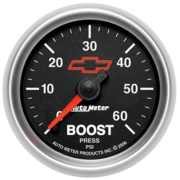 Picture of Autometer GM Performance Parts 2-1-16in 0-60 PSI Mechanical Boost Gauge
