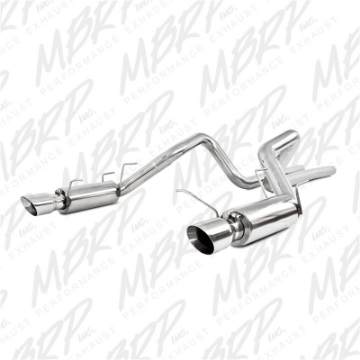 Picture of MBRP 11-12 Ford Shelby GT 500 T304 3in Cat Back Dual Split Rear Race Version 4-5in Tips