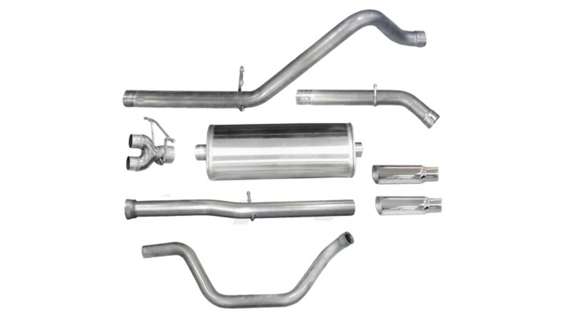 Picture of Corsa 2011-2013 Chevrolet Silverado Crew Cab-Short Bed 1500 6-2L V8 Polished Sport Cat-Back Exhaust