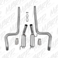 Picture of MBRP 05-09 Ford Mustang GT 4-6L Dual Split Rear Race Version AL- 3in Cat Back Exhaust System