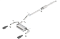 Picture of Borla 12-16 Jeep Wrangler 3-6L AT-MT 4DR 4WD S SQ RL AC SR 2-5in 2in TIP 3-5inx3-28in Black Chrome