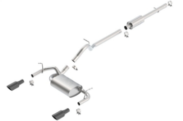 Picture of Borla 12-16 Jeep Wrangler 3-6L AT-MT 4DR 4WD S SQ RL AC SR 2-5in 2in TIP 3-5inx3-28in Black Chrome