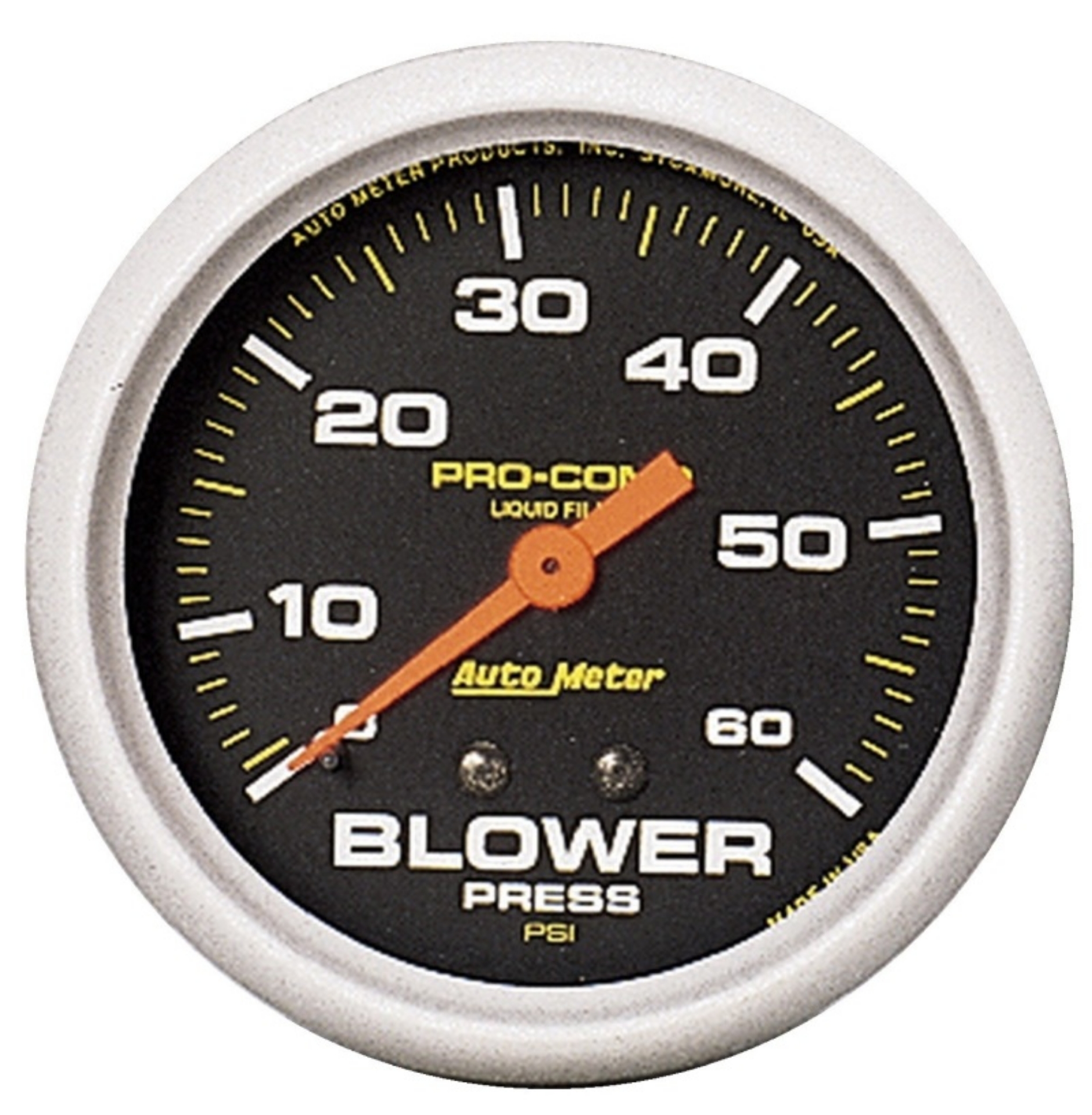 Picture of Autometer Blower Pressure w- Memory 60PSI Liquid Filled Mechanical Boost Gauge