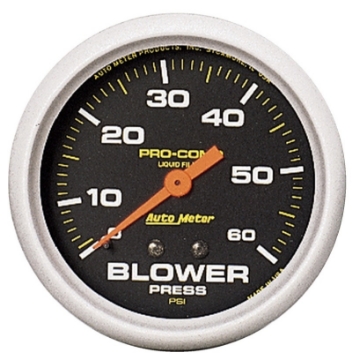 Picture of Autometer Blower Pressure w- Memory 60PSI Liquid Filled Mechanical Boost Gauge